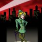 Question Mark Villain Video Game & Bat Super Hero Parody - Vinyl Print Poster