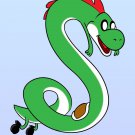 Plumbing Time Snake Creature Video Game & TV Show Parody - Vinyl Print Poster