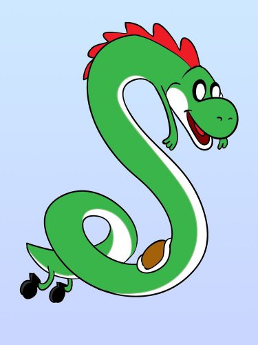 Plumbing Time Snake Creature Video Game & TV Show Parody - Vinyl Print Poster