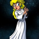 Plumbing Wars Main Female Hero Game & Space Movie Parody - Vinyl Print Poster