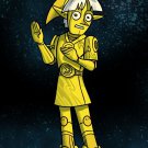 Plumbing Wars Shiny Robot Man Game & Space Movie Parody - Vinyl Print Poster