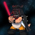 Plumbing Wars Helmet Villain Game & Space Movie Parody - Vinyl Print Poster