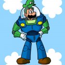 Plumbing Story Space Hero Video Game & Cartoon Movie Parody - Vinyl Print Poster