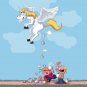 Pegacorn Marshmallows Funny Unicorn Pooping Candy Design - Vinyl Print Poster