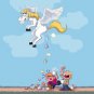 Pegacorn Marshmallows Funny Unicorn Pooping Candy Design - Vinyl Print Poster