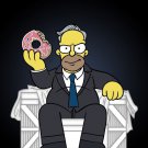 Funny Donut Cartoon & Political TV Show Parody Character 1 - Vinyl Print Poster