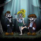 Plumbers Video Game Parody Vampire Blood Sucking TV Show - Vinyl Print Poster