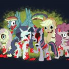 My Little Zombies Parody Zombie Dead TV Show Logo w/ Horses - Vinyl Print Poster