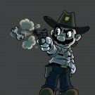 Video Game Parody "Walking Plumbers" Zombie Character 5 - Vinyl Print Poster