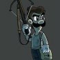 Video Game Parody "Walking Plumbers" Zombie Character 4 - Vinyl Print Poster