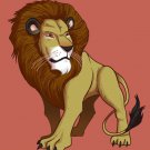 "Lion" Big Cat Animal King of the Jungle Animal Posing - Vinyl Print Poster