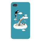 "Colorful Playground" Animals w/ Rainbow - FITS iPhone 4 4s Plastic Snap On Case