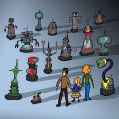 My Robot Family Funny British TV Show Parody - Vinyl Print Poster
