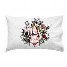 Hey Sailor Sexy USA Patriotic Bikini Girl - Single Pillow Case