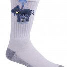 Elephant Showers Cute Mom & Baby Trunk Spraying Water Rain - Crew Socks Pair