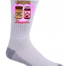 PBJ Forever Funny Peanut Butter & Jelly Romantic Love Humor - Crew Socks Pair