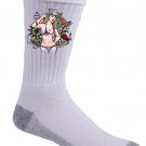 Hey Sailor Sexy USA Patriotic Bikini Girl - Crew Socks Pair