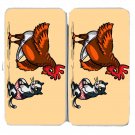 In Your Shorts Funny Rooster & Cat Adult Joke - Womens Taiga Hinge Wallet Clutch