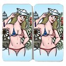 Hey Sailor Sexy USA Patriotic Bikini Girl - Womens Taiga Hinge Wallet Clutch