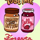 PBJ Forever Peanut Buttery & Jelly Love Humor - Rectangle Refrigerator Magnet