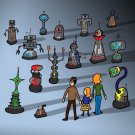 My Robot Family Funny British TV Show Parody - Vinyl Sticker