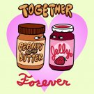 PBJ Forever Funny Peanut Butter & Jelly Romantic Love Humor - Vinyl Sticker