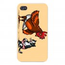 In Your Shorts Adult Humor Rooster & Cat - FITS iPhone 4 4s Plastic Snap On Case