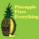 Pineapple Fixes Everything Food Humor Cartoon - Vinyl Print Poster