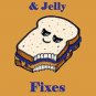 Peanut Butter & Jelly Fixes Everything Food Humor Cartoon - Vinyl Print Poster