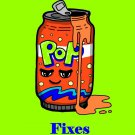 Soda Fixes Everything Food Humor Cartoon - Vinyl Print Poster