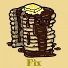 Pancakes Fix Everything Food Humor Cartoon - Vinyl Print Poster