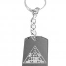 Toxic Biohazard Seal Triangle Logo Symbol - Metal Ring Key Chain Keychain
