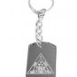 Toxic Biohazard Seal Triangle Logo Symbol - Metal Ring Key Chain Keychain