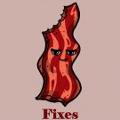 Bacon Fixes Everything Food Humor Cartoon - Vinyl Print Poster