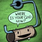 Toilet Paper God Funny Empty TP Roll "Where's God?" - Vinyl Print Poster