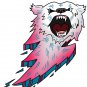 Bear Bolt Lightning Animal Cartoon Logo - Vinyl Print Poster