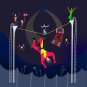 Acrobats at Circus Tent Performance Colorful Artwork - Vinyl Print Poster