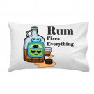 Rum Fixes Everything Drinking Humor Cartoon - Single Pillow Case