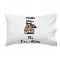 Potato Chips Fix Everything Food Humor Cartoon - Single Pillow Case