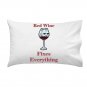 Red Wine Fixes Everything Food Humor Cartoon - Single Pillow Case
