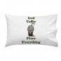 Iced Coffee Fixes Everything Food Humor Cartoon - Single Pillow Case