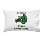 Broccoli Fixes Everything Food Humor Cartoon - Single Pillow Case