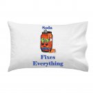Soda Fixes Everything Food Humor Cartoon - Single Pillow Case