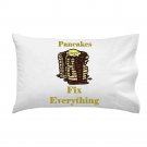 Pancakes Fix Everything Food Humor Cartoon - Single Pillow Case