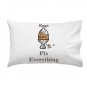Eggs Fix Everything Food Humor Cartoon - Single Pillow Case