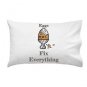 Eggs Fix Everything Food Humor Cartoon - Single Pillow Case