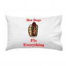 Hot Dogs Fix Everything Food Humor Cartoon - Single Pillow Case