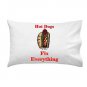 Hot Dogs Fix Everything Food Humor Cartoon - Single Pillow Case