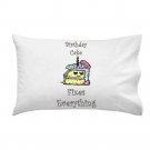 Birthday Cake Fixes Everything Food Humor Cartoon - Single Pillow Case