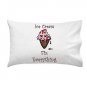 Ice Cream Fixes Everything Food Humor Cartoon - Single Pillow Case